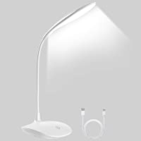 Los mejores  - URAQT Flexo Led Escritorio- Lampara Escritorio con Panel Táctil- Lámparas de Mesa USB Regulable Recargable-16 LED con 3…